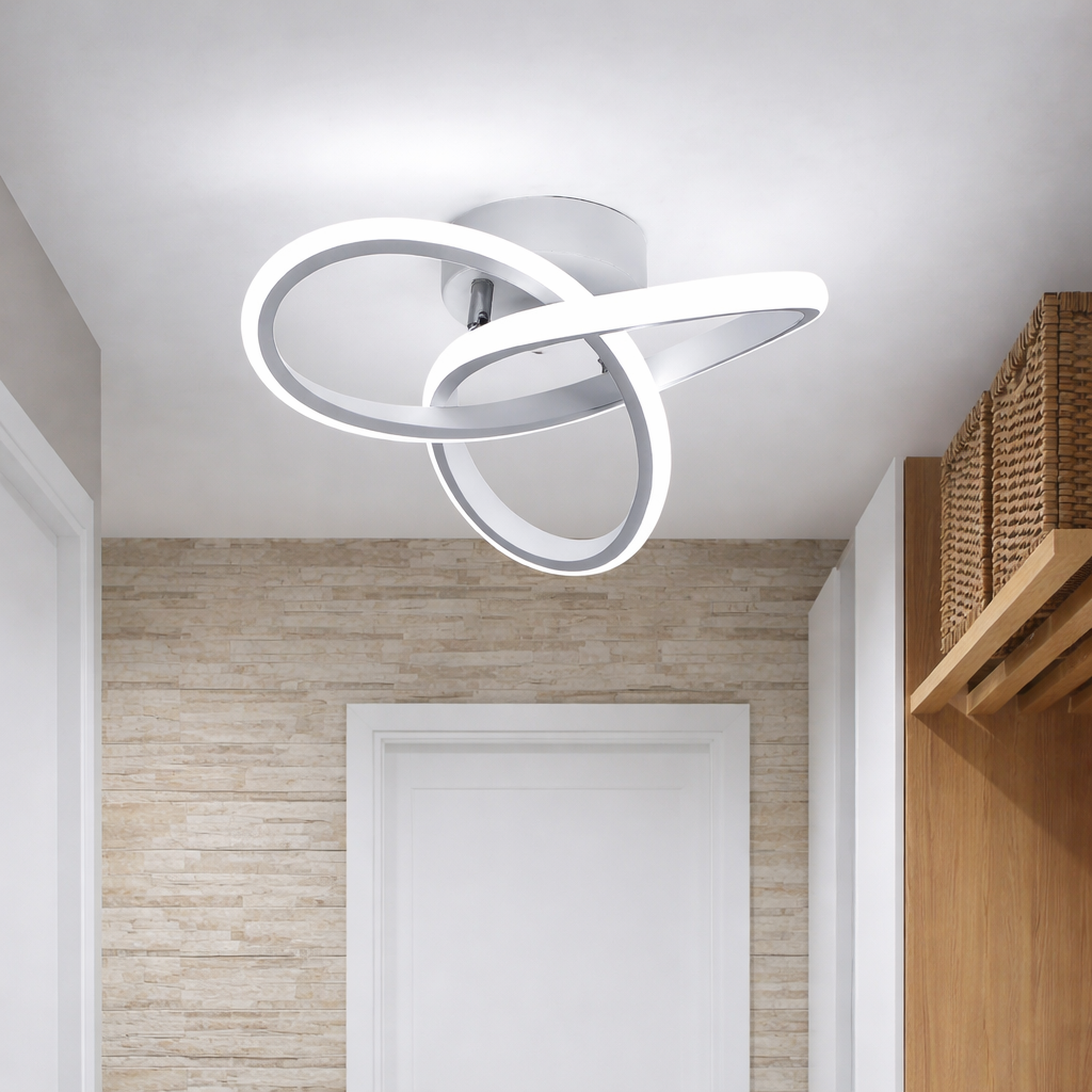 Plafonnier LED trèfle 25 cm design moderne éclairage plafond