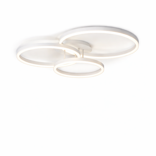 Plafonnier LED moderne à anneaux éclairage intérieur