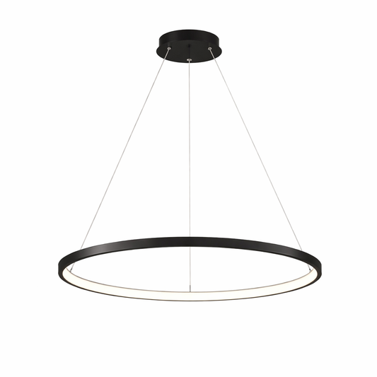 Suspension LED anneau nordique design minimaliste éclairage intérieur