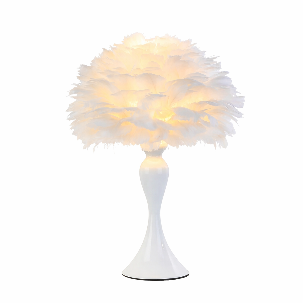 Lampe LED plume décorative design ambiance lumineuse douce