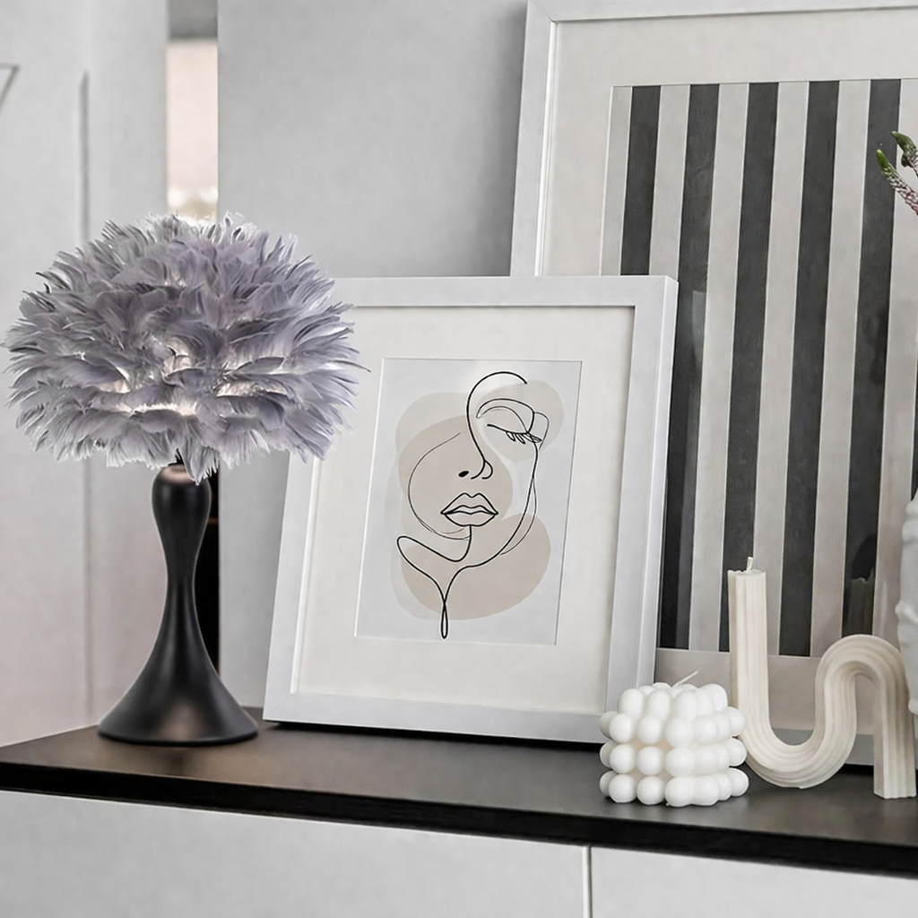 Lampe LED plume décorative design ambiance lumineuse douce