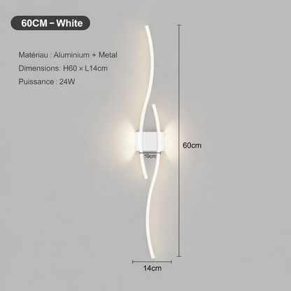 Applique LED bande longue design minimaliste éclairage mural moderne
