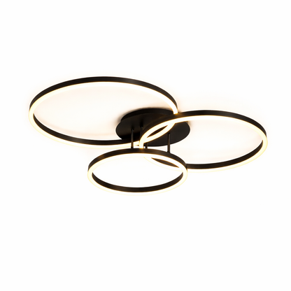 Plafonnier LED moderne à anneaux éclairage intérieur