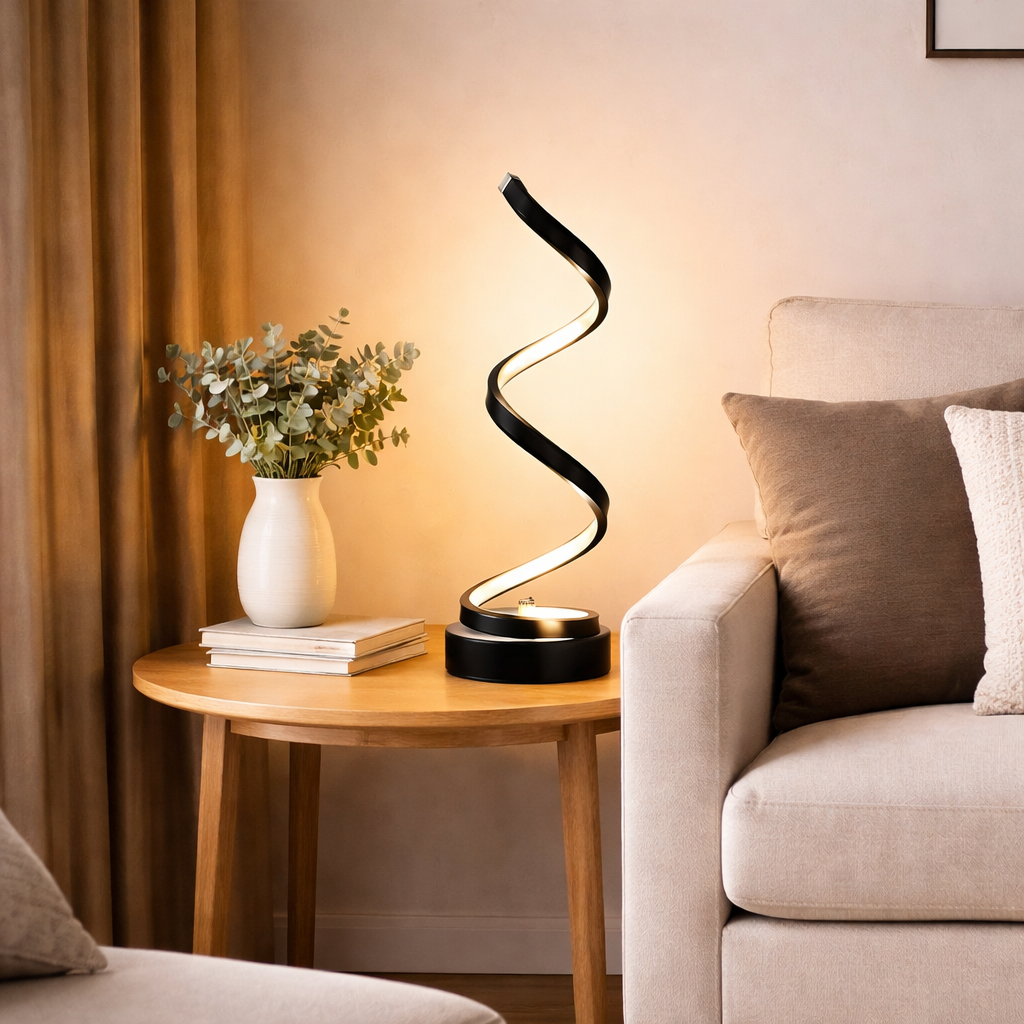 Lampe LED ondulation RGB USB design éclairage ambiance moderne