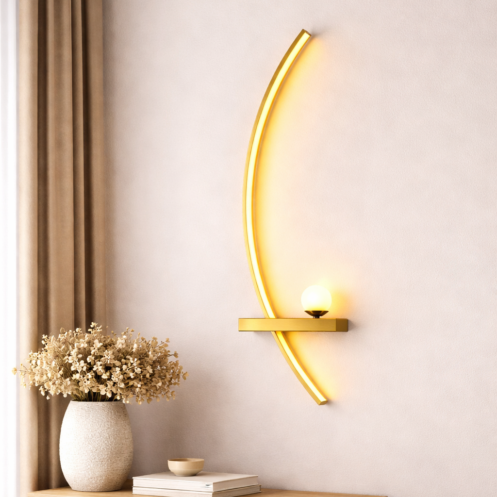 Applique LED nordique à rayures design moderne éclairage mural